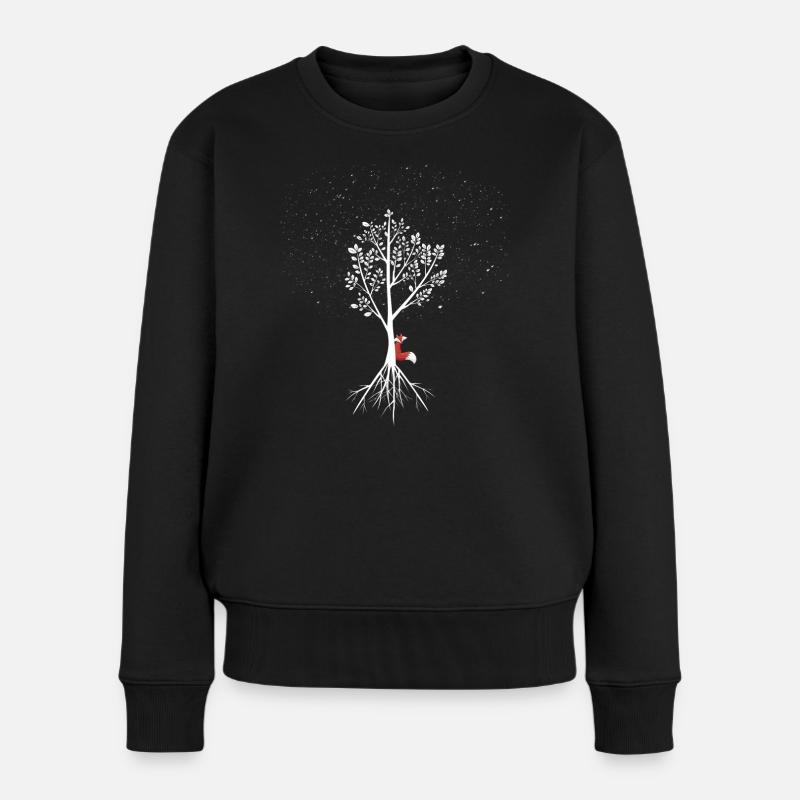 Saule au renard et aux racines - Pull Premium bio Femme - noir