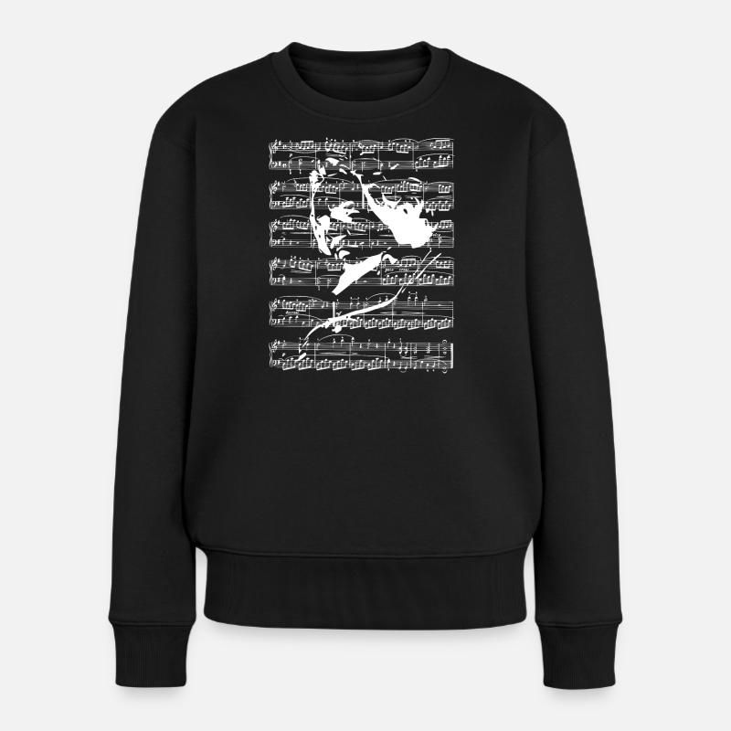 Beethoven - Frauen Premium Bio Pullover - Schwarz