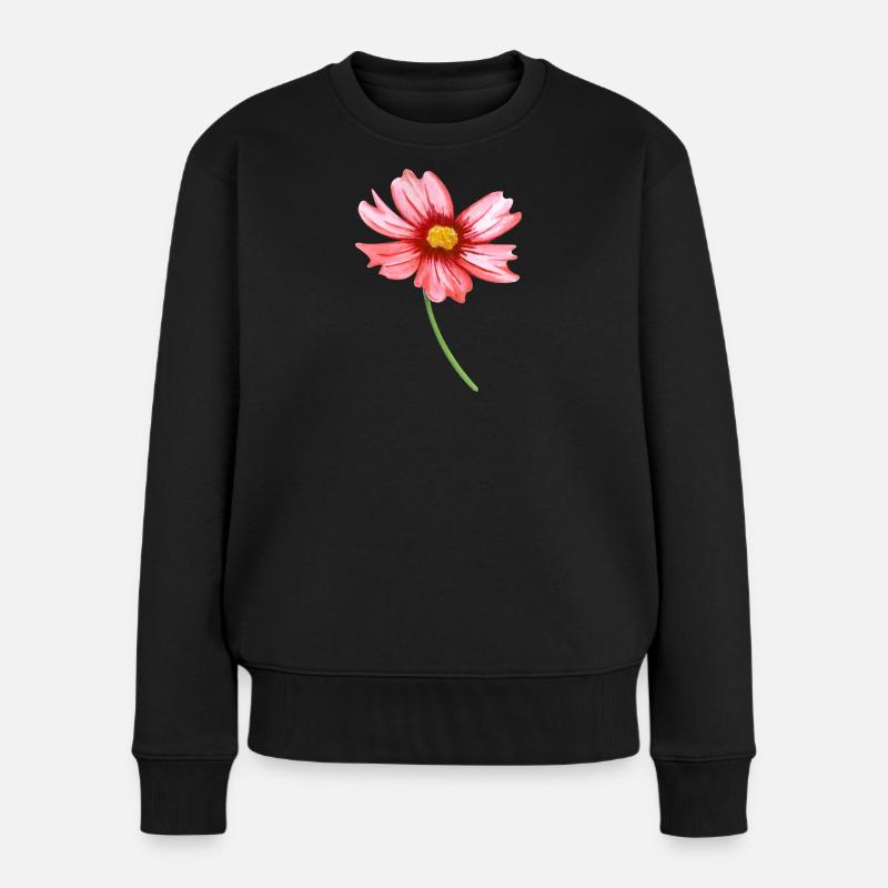 fleur - Pull Premium bio Femme - noir