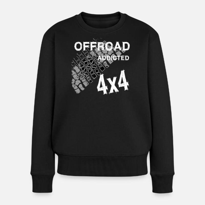 Defender Land-Rover OFF Road White - Pull Premium bio Femme - noir