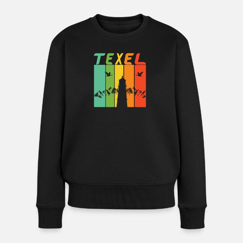 Texel Leuchtturm Design / Geschenk - Frauen Premium Bio Pullover - Schwarz