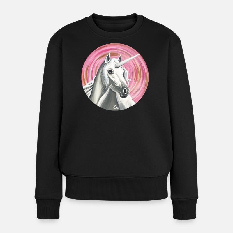 Einhorn der Liebe - Sonja Ariel von Staden - Frauen Premium Bio Pullover - Schwarz