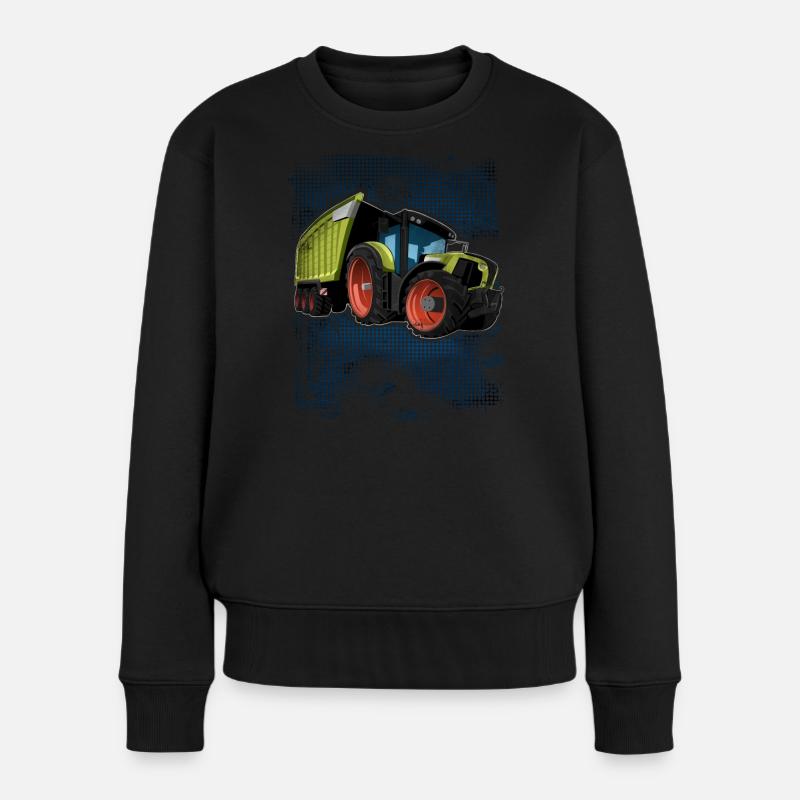 Traktor - Frauen Premium Bio Pullover - Schwarz