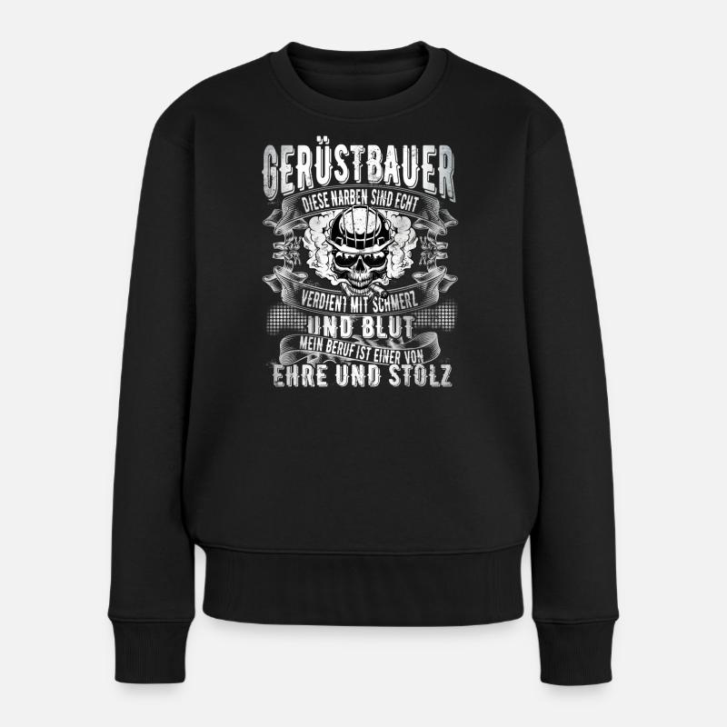 Gerüstbauer - Frauen Premium Bio Pullover - Schwarz
