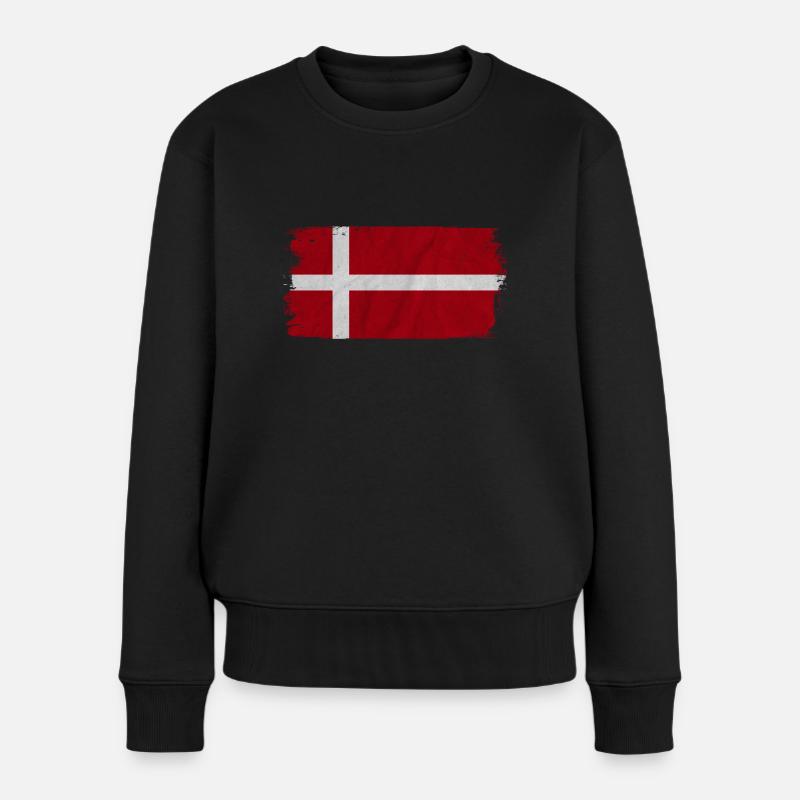 Dänemark - Frauen Premium Bio Pullover - Schwarz