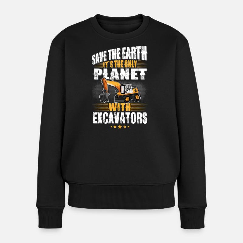 Baggerfahrer Baggerführer - Frauen Premium Bio Pullover - Schwarz