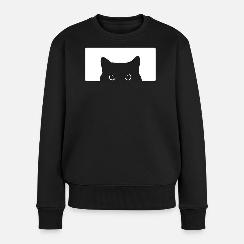 regard de chat cat look - Pull Premium bio Femme - noir
