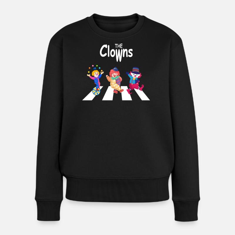 Die Clowns - Frauen Premium Bio Pullover - Schwarz
