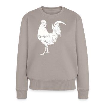 Coq Poulet Coq - Pull Premium bio Femme - taupe - Devant - Julia (174cm)