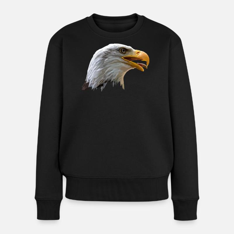 bald eagle - Women's Premium Organic Jumper - black
