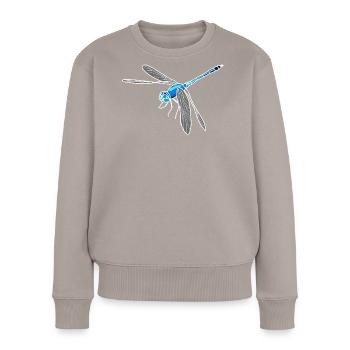 Libellule - Pull Premium bio Femme - taupe - Devant - Julia (174cm)