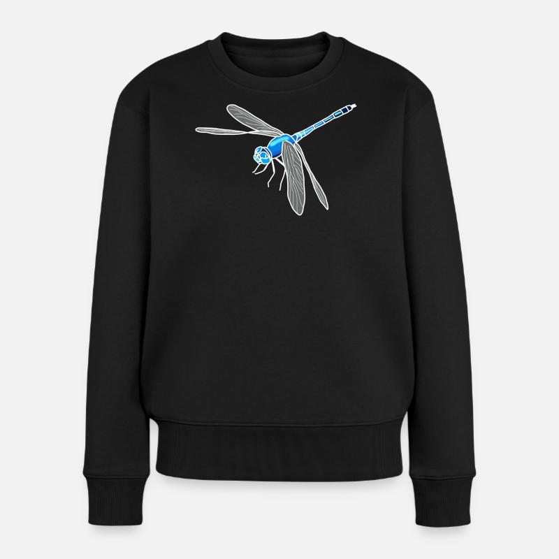 Libelle - Frauen Premium Bio Pullover - Schwarz