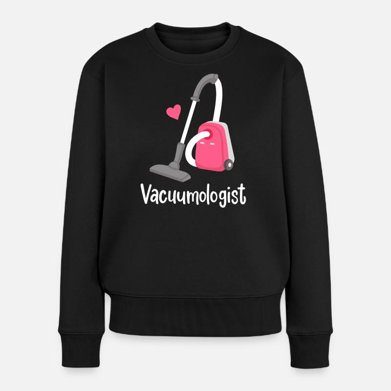 Staubsauger Staubsaugen - Frauen Premium Bio Pullover - Schwarz