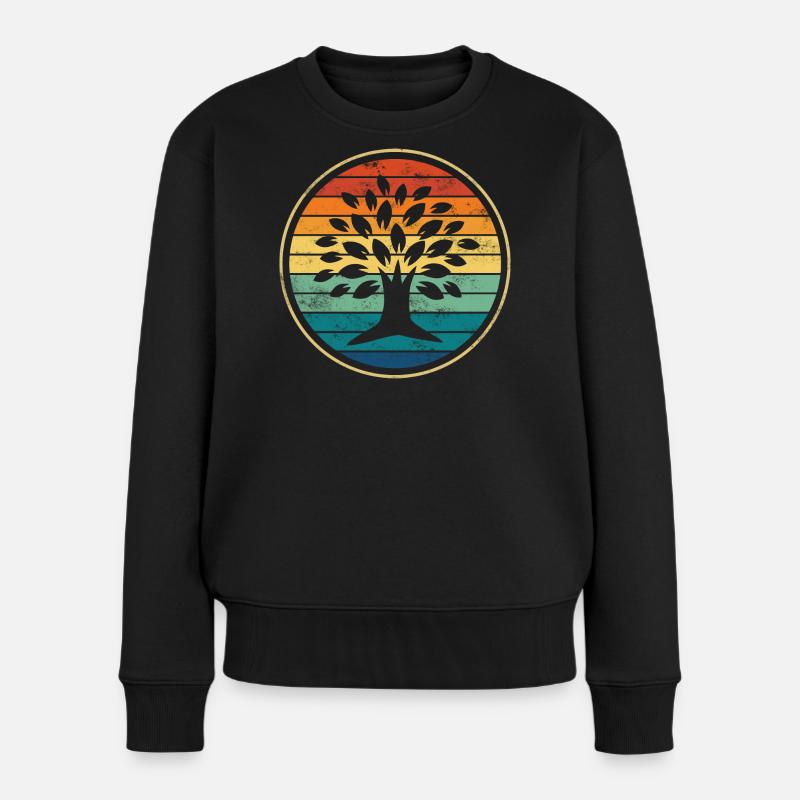 Baum - Frauen Premium Bio Pullover - Schwarz