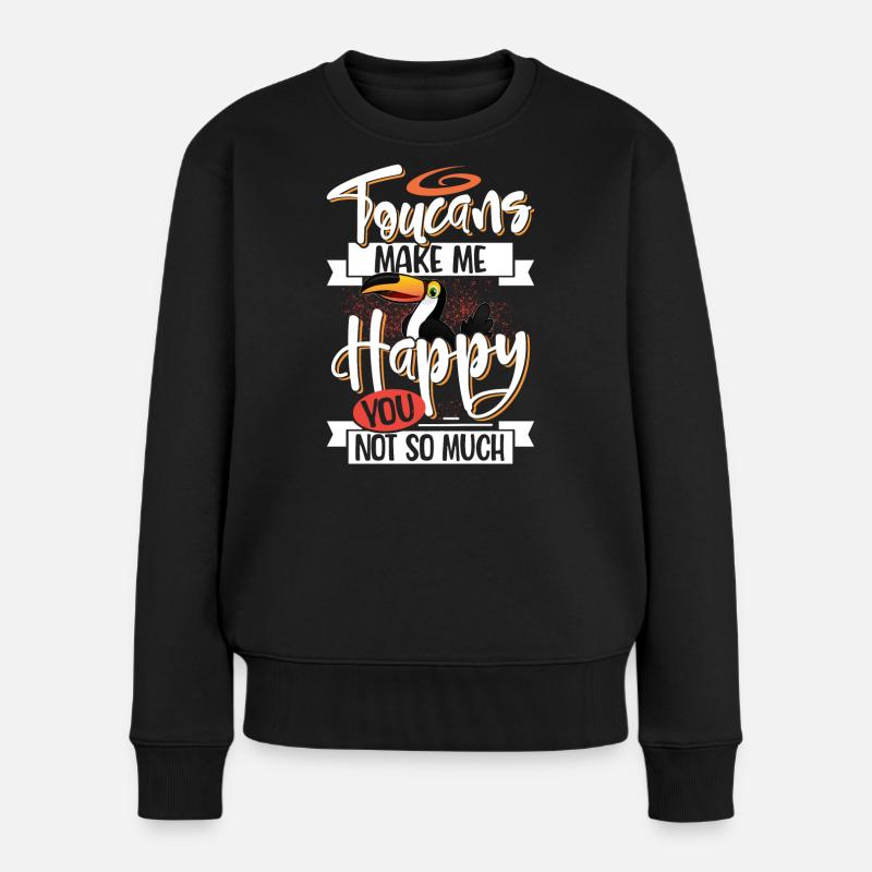 Tukan - Frauen Premium Bio Pullover - Schwarz