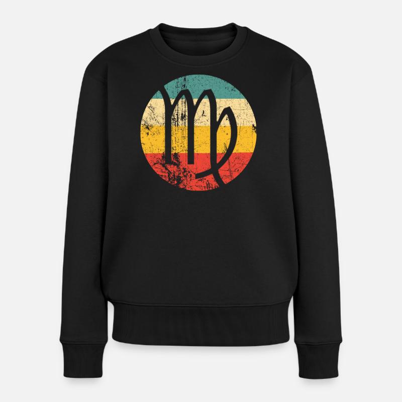 Sternzeichen Jungfrau - Tierkreis Astrologie - Frauen Premium Bio Pullover - Schwarz
