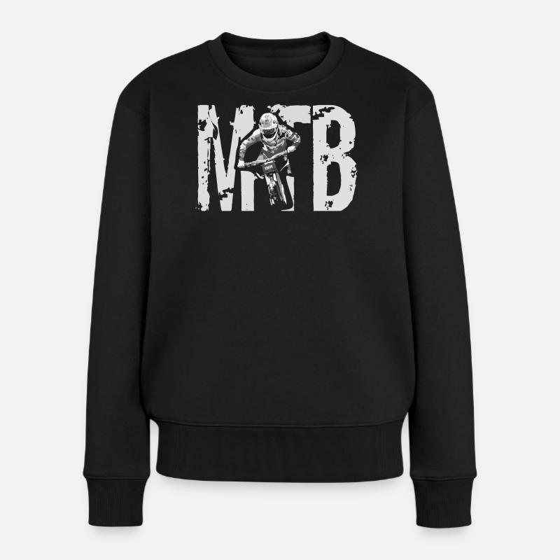 Mtb - Frauen Premium Bio Pullover - Schwarz