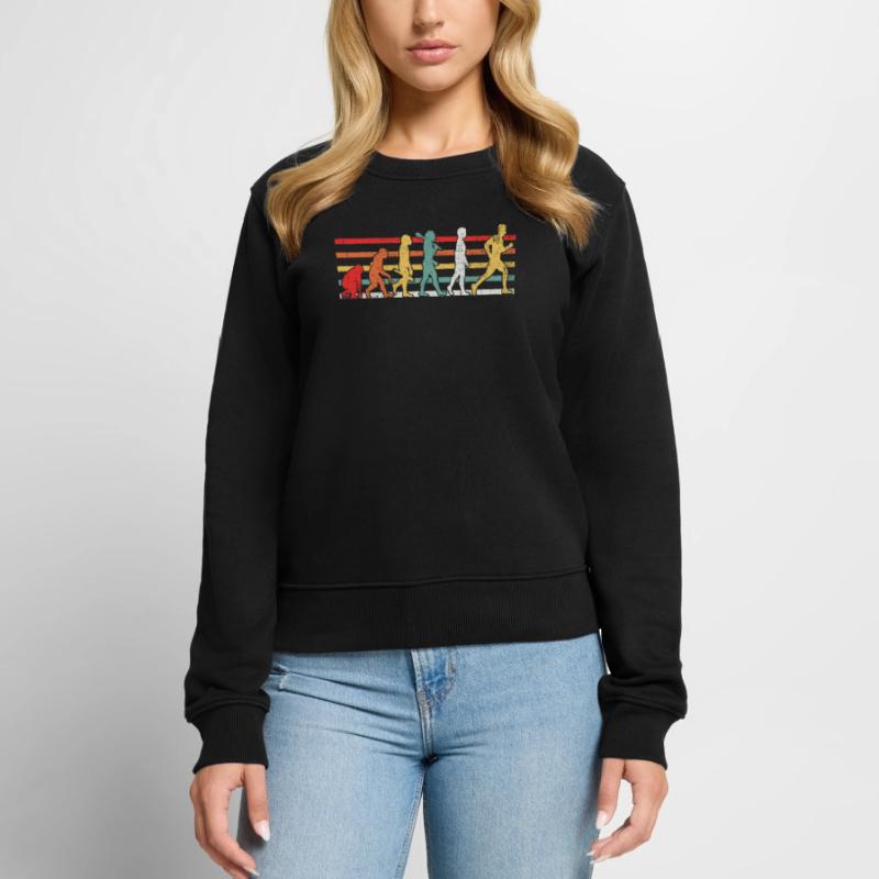 Evolution Läufer Frauen Premium Bio Pullover