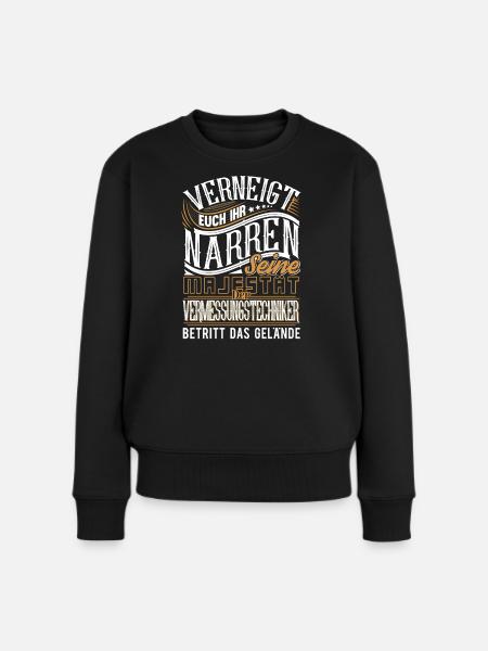 Vermessungstechniker - Frauen Premium Bio Pullover - Schwarz
