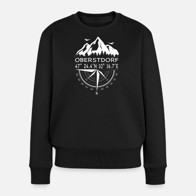 Oberstdorf - Frauen Premium Bio Pullover - Schwarz