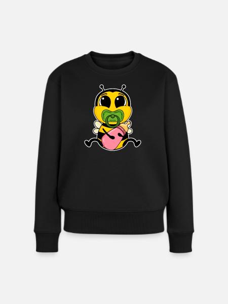 Baby Biene - Frauen Premium Bio Pullover - Schwarz