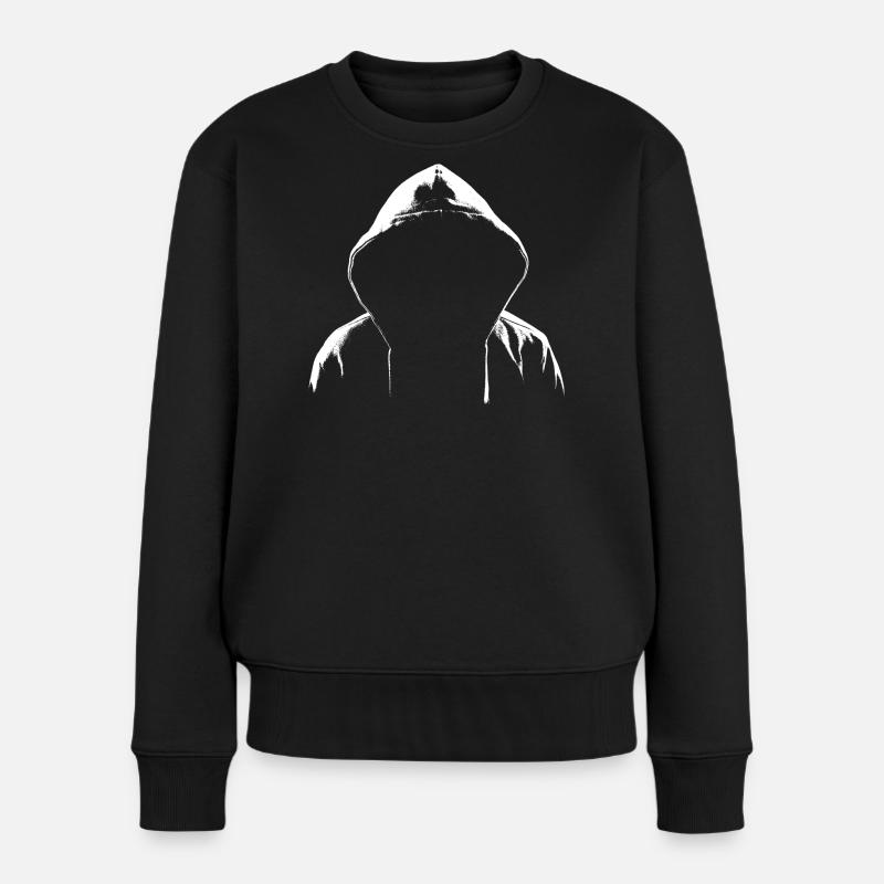 Hoodie Hacker Style - Frauen Premium Bio Pullover - Schwarz