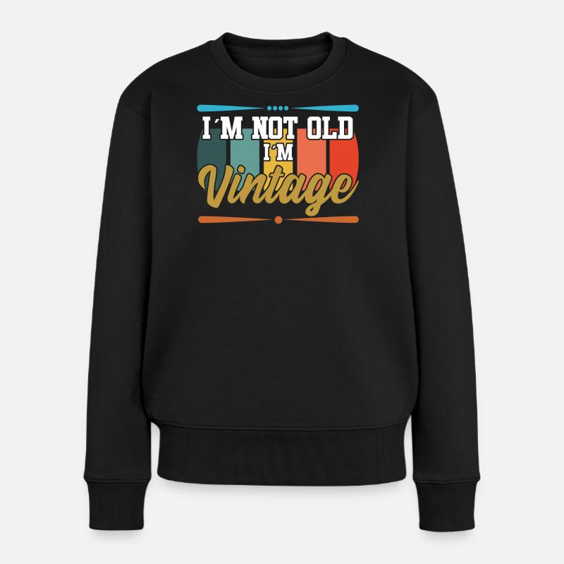 Je ne suis pas une vieille idée de cadeau textile - Pull Premium bio Femme - noir