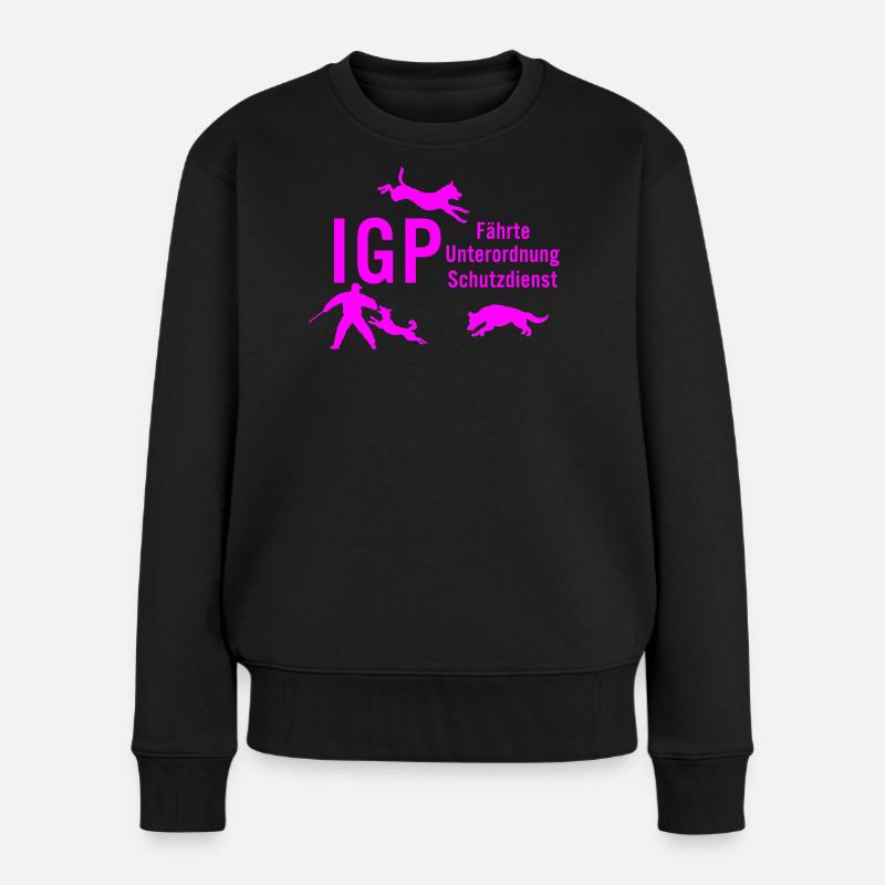 IGP Hundesport - pink - Frauen Premium Bio Pullover - Schwarz