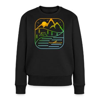 Kayak sports de plein air aviron conception de canoë - Pull Premium bio Femme - noir - Devant - Julia (174cm)