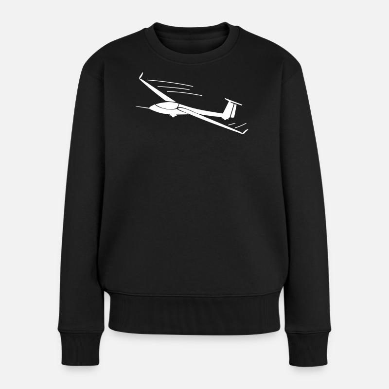 Segelflugzeug Segelflieger Geschenkideen - Frauen Premium Bio Pullover - Schwarz