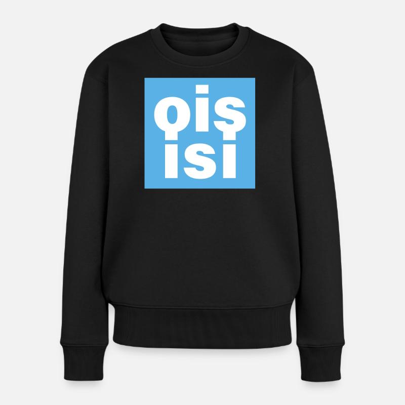 ois isi - Frauen Premium Bio Pullover - Schwarz