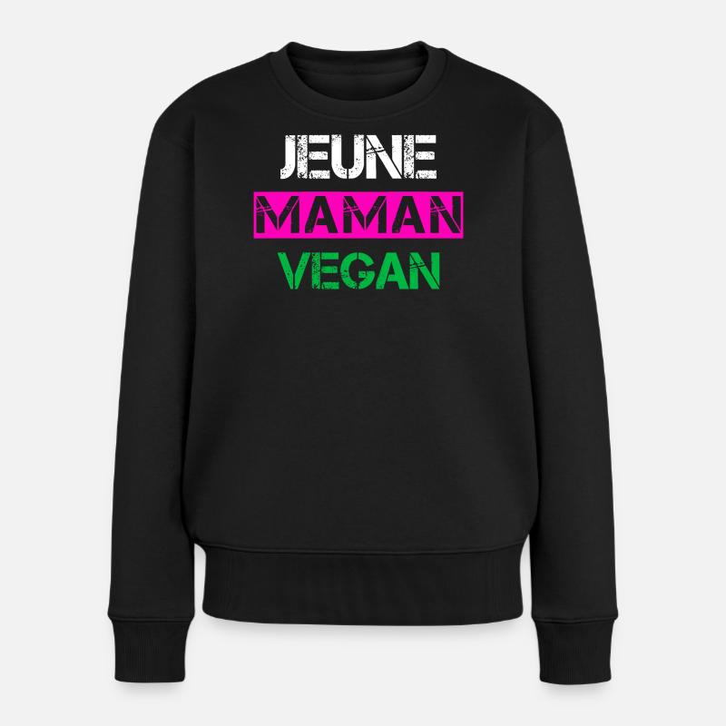 Jeune Maman Vegan - Pull Premium bio Femme - noir