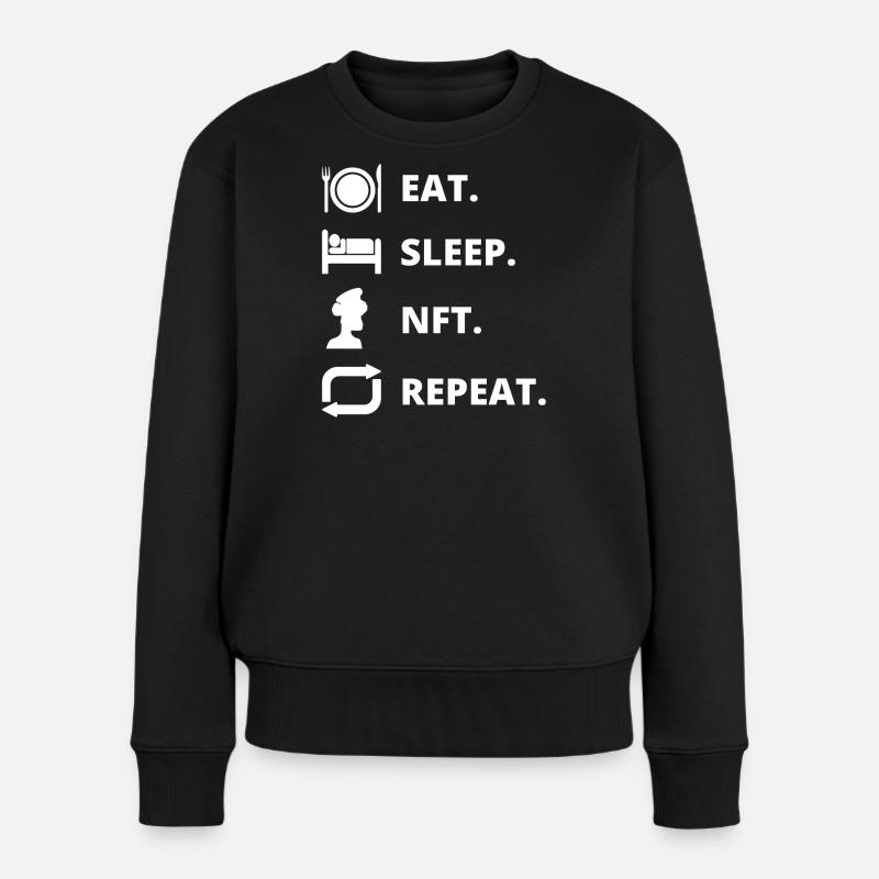 Eat Sleep NFT Repeat - Pull Premium bio Femme - noir