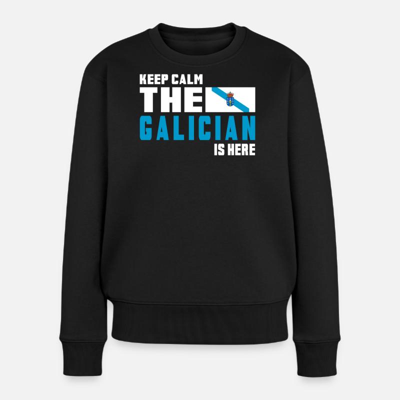 Drapeaux de Galice Keep Calm - Pull Premium bio Femme - noir