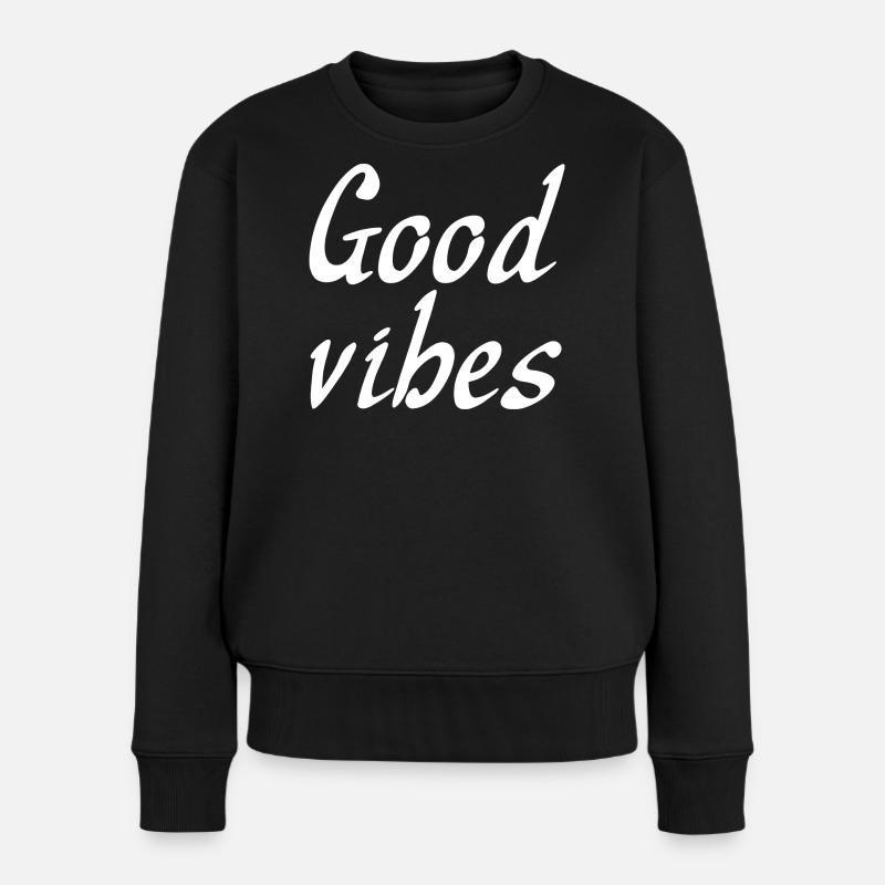 Gute Stimmung - Frauen Premium Bio Pullover - Schwarz