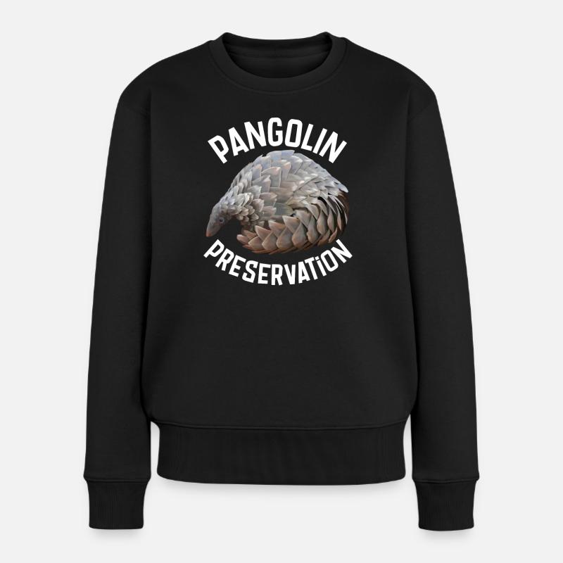 Pangolin Preservation - Women's Premium Organic Jumper - black