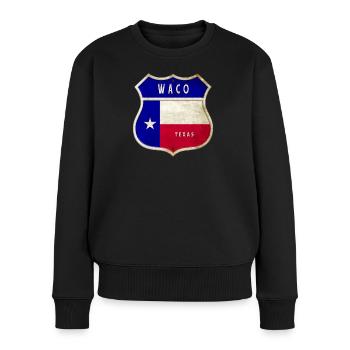 Design de drapeaux Waco Texas - Pull Premium bio Femme - noir - Devant - Julia (174cm)