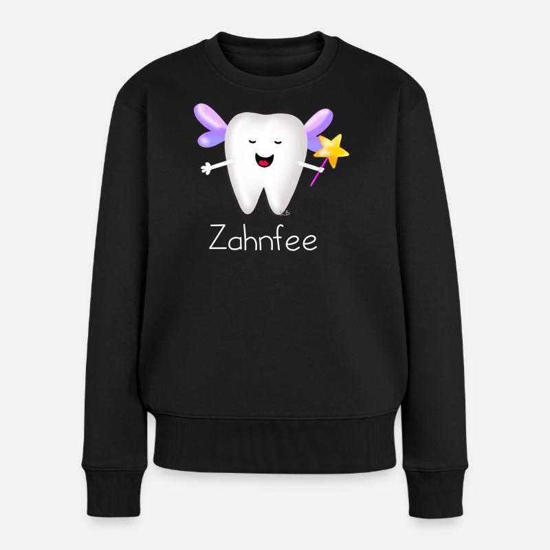 Zahnfee - Frauen Premium Bio Pullover - Schwarz