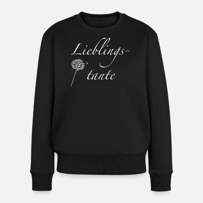 Lieblingstante - Frauen Premium Bio Pullover - Schwarz