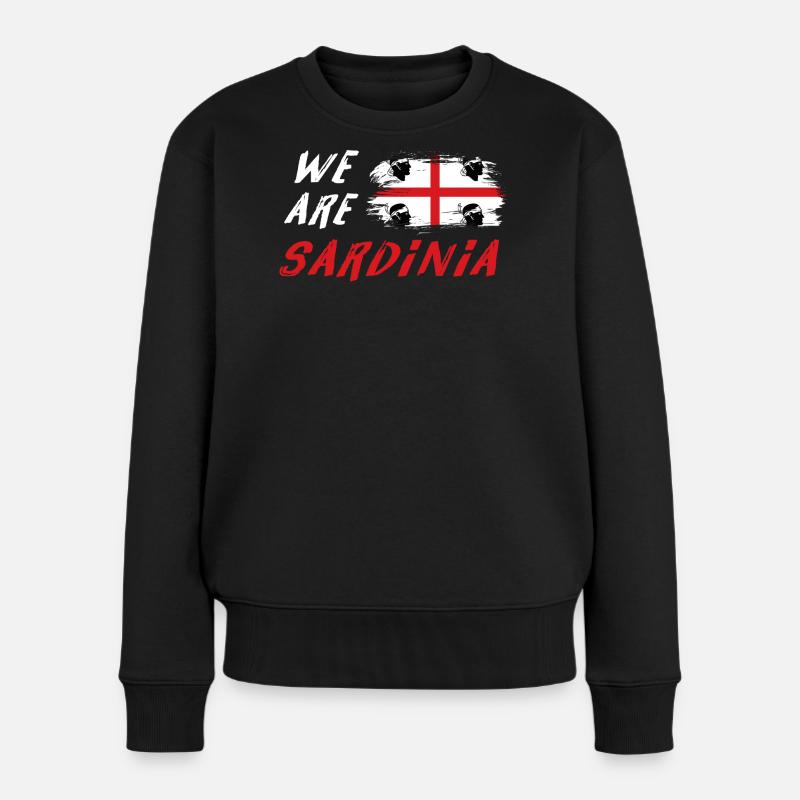 Wir sind Sardinien - Frauen Premium Bio Pullover - Schwarz