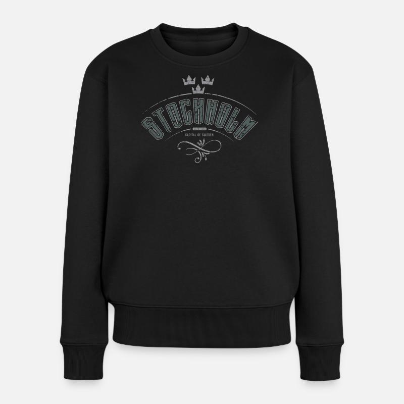 Stockholm 2-fäger - Frauen Premium Bio Pullover - Schwarz