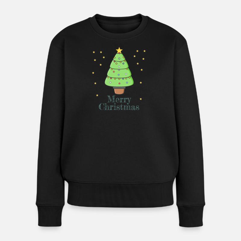 Frohe Weihnachten - Frauen Premium Bio Pullover - Schwarz