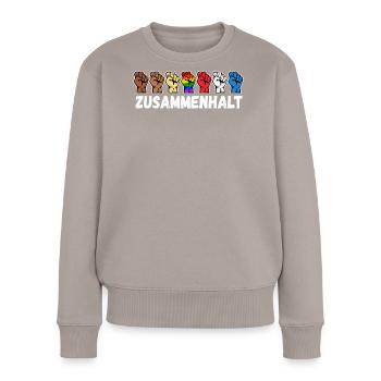 Rechte Homosexueller Regenbogen Lgbt Spruch - Frauen Premium Bio Pullover - Taupe - Vorne - Julia (174cm)