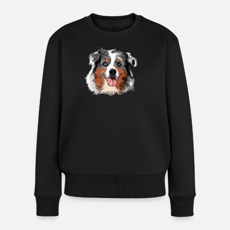 Australian Shepherd - Frauen Premium Bio Pullover - Schwarz