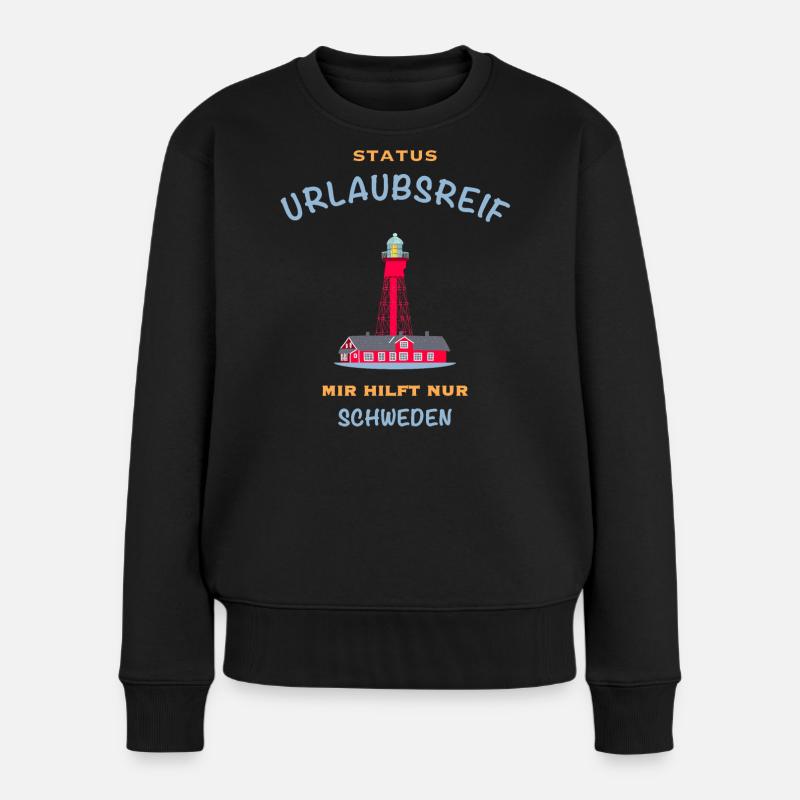 Schweden, Leuchtturm Pater Noster, Urlaubsreif - Frauen Premium Bio Pullover - Schwarz