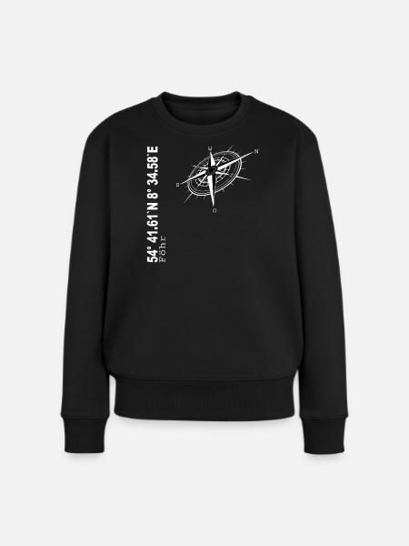 Föhr - Frauen Premium Bio Pullover - Schwarz