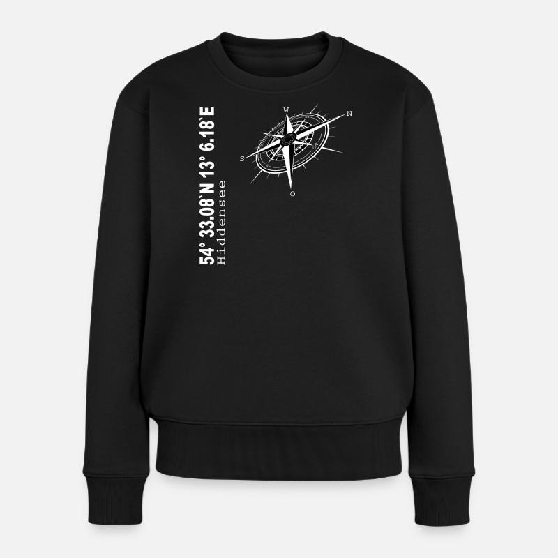 Hiddensee - Frauen Premium Bio Pullover - Schwarz