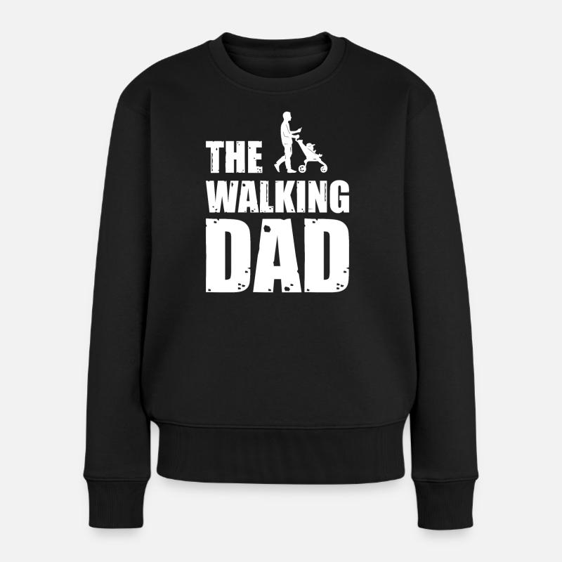 The walking dad - Pull Premium bio Femme - noir