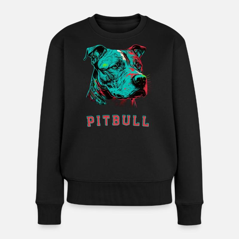 Pitbull - Frauen Premium Bio Pullover - Schwarz