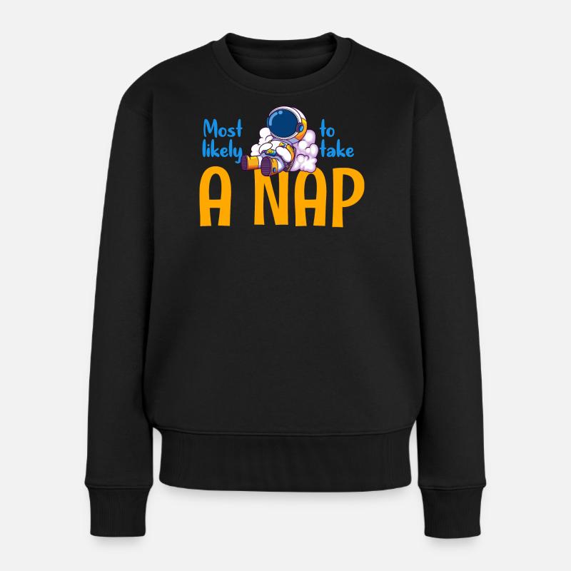 Am ehesten ein Nickerchen machen - Frauen Premium Bio Pullover - Schwarz